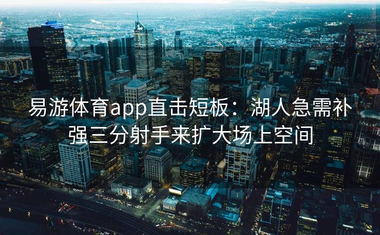 易游体育app直击短板：湖人急需补强三分射手来扩大场上空间  第2张